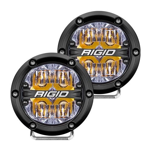 Rigid Industries 360-Series 4 Inch Led Off-Road Drive Beam Amber Backlight Pair RIGID Industries